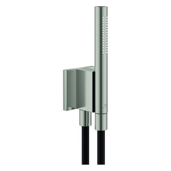 Grohe Rainshower Aqua Stick Handbrauseset 2 Stahlarten, Brauseschlauch 1500mm, Metall, magnetisch, max 9,5l/min, Supersteel