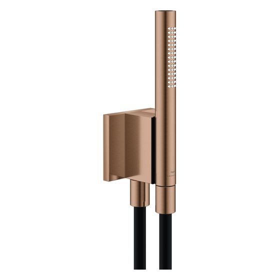 Grohe Rainshower Aqua Stick Handbrauseset 2 Stahlarten, Brauseschlauch 1500mm, Metall, magn., max 9,5l/min, Warm Sunset geb.