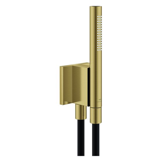 Grohe Rainshower Aqua Stick Handbrauseset 2 Stahlarten, Brauseschlauch 1500mm, Metall, magn., max 9,5l/min, Cool Sunrise geb.
