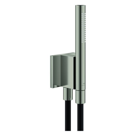 Grohe Rainshower Aqua Stick Handbrauseset 2 Stahlarten, Brauseschlauch 1500mm, Metall, magnetisch, max 9,5l/min, Satin Steel