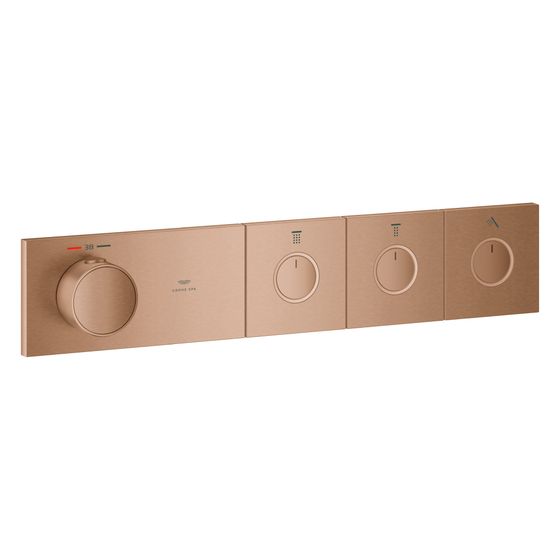 Grohe Grohtherm Aqua Tiles Unterputz-Thermostat, 3 Absperrventile, SmartControl, Warm Sunset gebürstet, 106866DL00