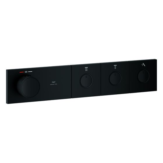 Grohe Grohtherm Aqua Tiles Unterputz-Thermostat, 3 Absperrventile, SmartControl, Phantom Black, 106866KF00