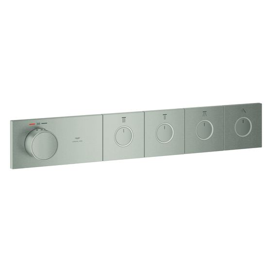 Grohe Grohtherm Aqua Tiles Unterputz-Thermostat, 4 Absperrventile, SmartControl, Supersteel, 106867DC00