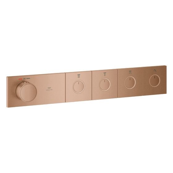 Grohe Grohtherm Aqua Tiles Unterputz-Thermostat, 4 Absperrventile, SmartControl, Warm Sunset gebürstet, 106867DL00