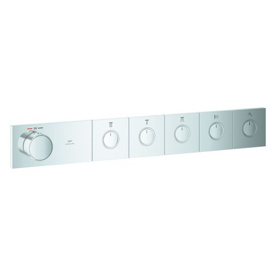 Grohe Grohtherm Aqua Tiles Unterputz-Thermostat, 5 Absperrventile, SmartControl, Chrom, 1068680000