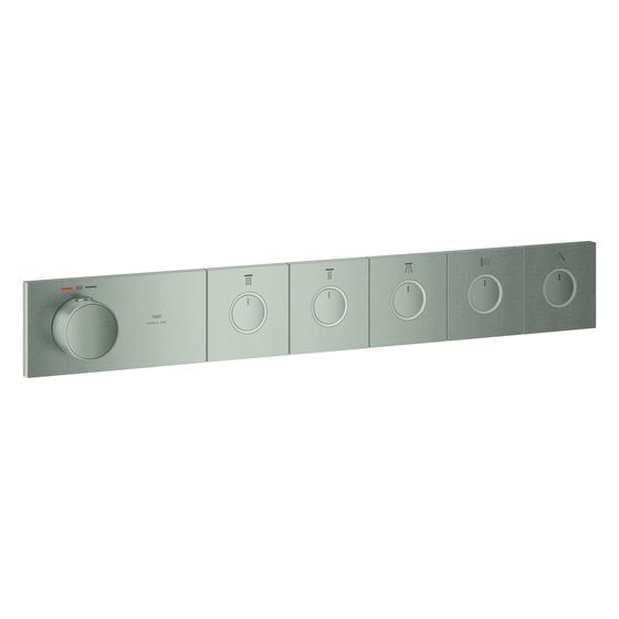 Grohe Grohtherm Aqua Tiles Unterputz-Thermostat, 5 Absperrventile, SmartControl, Supersteel, 106868DC00