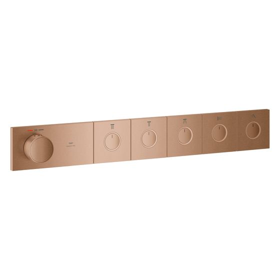 Grohe Grohtherm Aqua Tiles Unterputz-Thermostat, 5 Absperrventile, SmartControl, Warm Sunset gebürstet, 106868DL00