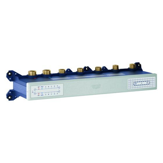 Grohe Grohtherm Aqua Tiles Unterputz-Thermostat-Einbaukörper, 5 Ventile, Abgänge 1/2
