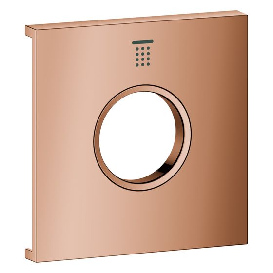 Grohe Grohtherm Aqua Tiles Metallplatte, Symbol Kopfbrause 1 für Grohtherm Aqua Tiles UP-Thermostate, Warm Sunset, 106887DA00