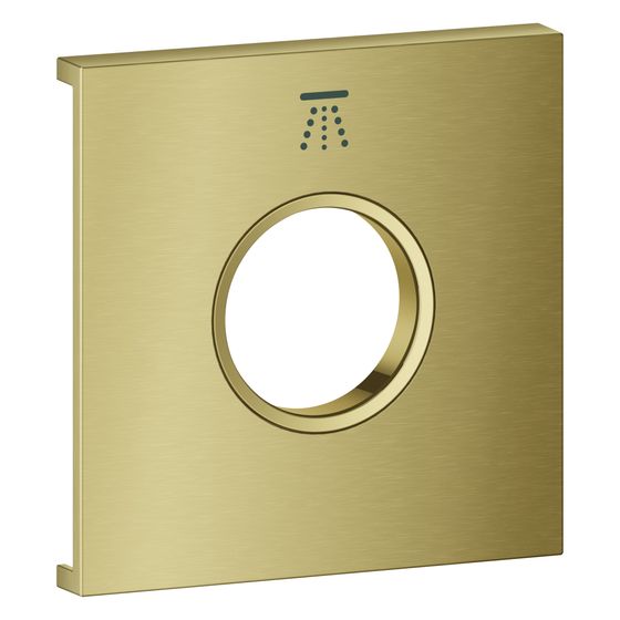 Grohe Grohtherm Aqua Tiles Metallplatte, Symbol Kopfbrause 3 für Grohtherm Aqua Tiles UP-Thermostate, Cool Sunrise gebürstet