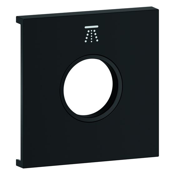 Grohe Grohtherm Aqua Tiles Metallplatte, Symbol Kopfbrause 3 für Grohtherm Aqua Tiles UP-Thermostate, Phantom Black, 106889KF00