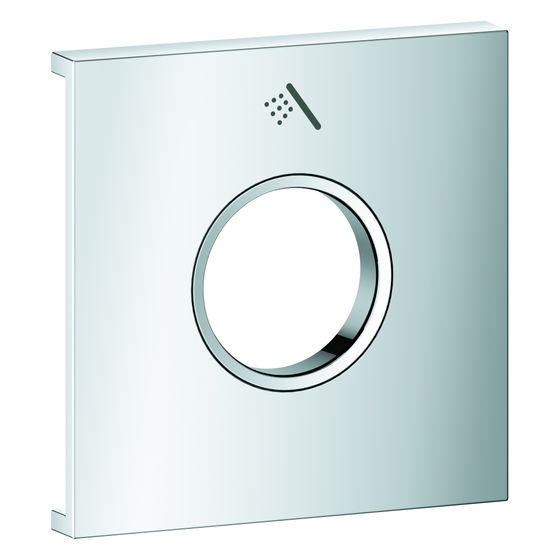 Grohe Grohtherm Aqua Tiles Metallplatte, Symbol Handbrause für Grohtherm Aqua Tiles UP-Thermostate, Chrom, 1068910000