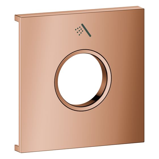 Grohe Grohtherm Aqua Tiles Metallplatte, Symbol Handbrause für Grohtherm Aqua Tiles UP-Thermostate, Warm Sunset, 106891DA00