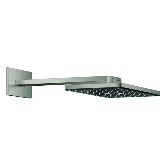 Grohe Rainshower Aqua Kopfbrause-Set 2 Strahlarten, 400x230mm, mit Brausearm 430mm, Supersteel, 107055DC00