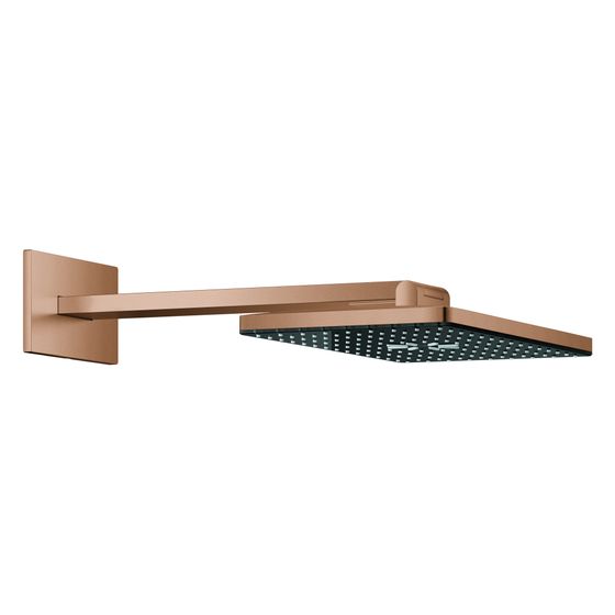Grohe Rainshower Aqua Kopfbrause-Set 2 Strahlarten, 400x230mm, mit Brausearm 430mm, Warm Sunset gebürstet, 107055DL00