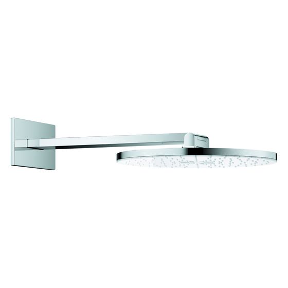 Grohe Rainshower Aqua Kopfbrause-Set, 2 Strahlarten, Durchmesser 360mm, mit Brausearm 430mm, Moon White/Chrom, 107056LS00