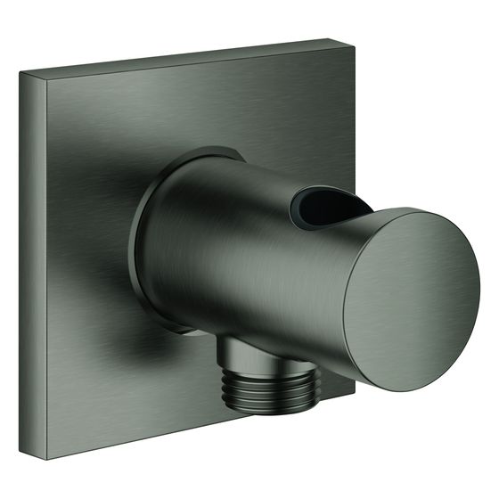 Grohe Rainshower Aqua Wandanschluss, Metall, integrierter Handbrausehalter, für Einbaubox, Hard Graphite gebürstet, 107059AL00
