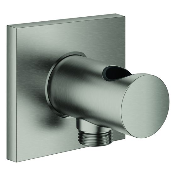 Grohe Rainshower Aqua Wandanschluss, Metall, integrierter Handbrausehalter, für Einbaubox, Supersteel, 107059DC00