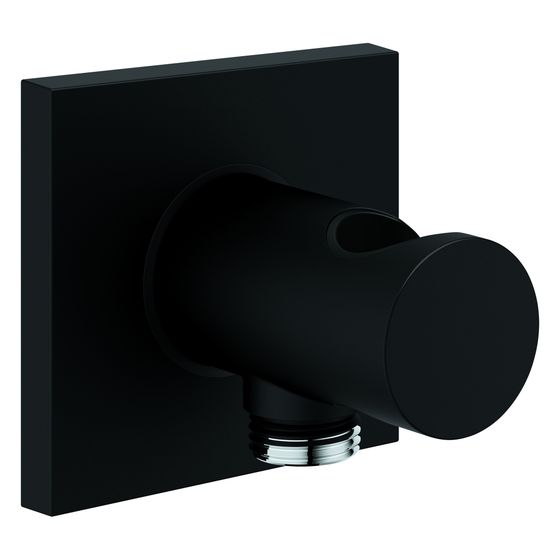 Grohe Rainshower Aqua Wandanschluss, Metall, integrierter Handbrausehalter, für Einbaubox, Phantom Black, 107059KF00