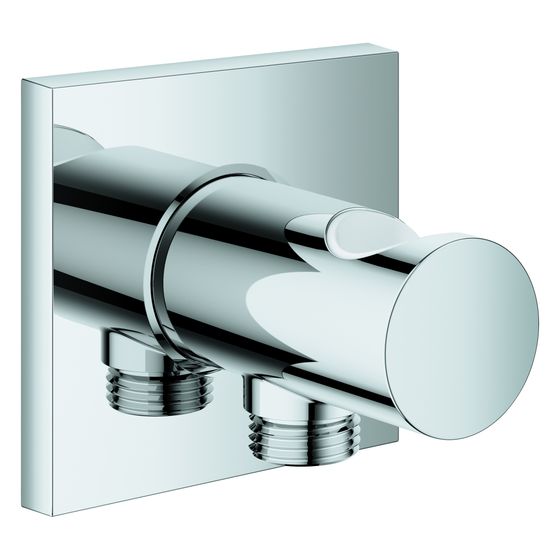 Grohe Rainshower Aqua Wandanschluss, Metall, integrierter Handbrausehalter, für Einbaubox, Moon White/Chrom, 107059LS00