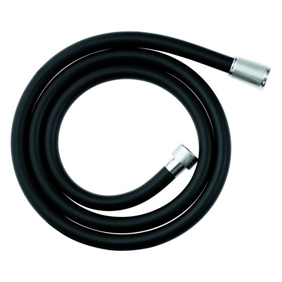 Grohe Silverflex Brauseschlauch, 1.500mm, mit TwistStop und AntiFold, Schwarz/Chrom, 107061KI00