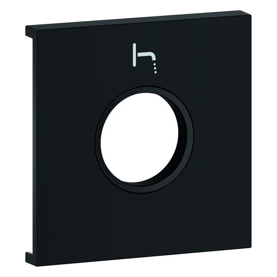 Grohe Grohtherm Aqua Tiles Metallplatte, Symbol Auslauf für Grohtherm Aqua Tiles UP-Thermostate, Phantom Black, 107170KF00