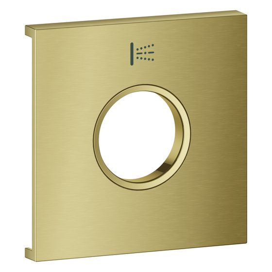 Grohe Grohtherm Aqua Tiles Metallplatte, Symbol Seitenbrause für Grohtherm Aqua Tiles UP-Thermostate, Cool Sunrise gebürstet