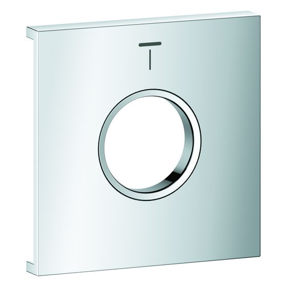 Grohe Grohtherm Aqua Tiles Metallplatte, Symbol Kopfbrause 4 für Grohtherm Aqua Tiles UP-Thermostate, Chrom, 1071720000