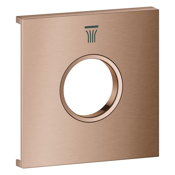 Grohe Grohtherm Aqua Tiles Metallplatte, Symbol Kopfbrause 6, für Grohtherm Aqua Tiles UP-Thermostate, Warm Sunset gebürstet