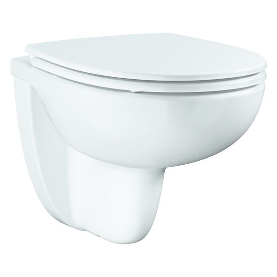 Grohe Wand-Tiefspül-WC Set Bau Keramik, mit Bau Keramik Wand-WC 112 948 SH00 und WC-Sitz 112 946 SH00, Alpinweiß, 112949SH00