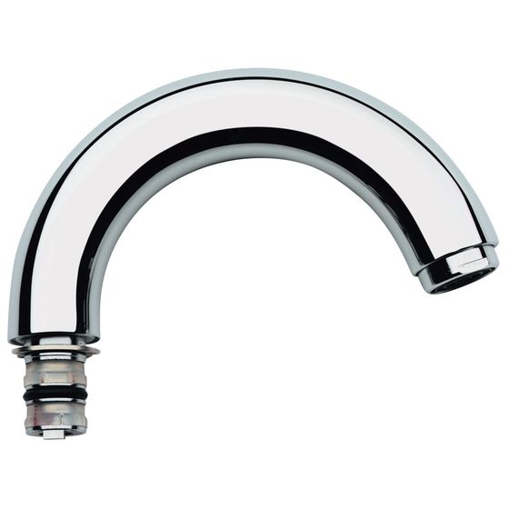Grohe Gussauslauf Ausladung 120mm, Auslauf mit Mousseur, mit Anschlagbegrenzung, Chrom/Gold, 13014IG0