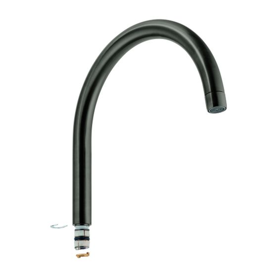 Grohe C-Auslauf für Minta Einhand-Spültischbatterie, Hard Graphite gebürstet, 13043AL0