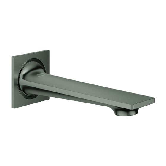 Grohe Allure Wanneneinlauf DN 20 Hard Graphite gebürstet zur Wandmontage, Ausladung 167mm
