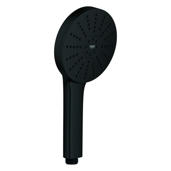 Grohe Euphoria 120 Handbrause, 3 Strahlarten, 120mm, 5,2l/min, mit SmartSwitch, SpeedClean, AquaBooster, Mattschwarz, 1348832430
