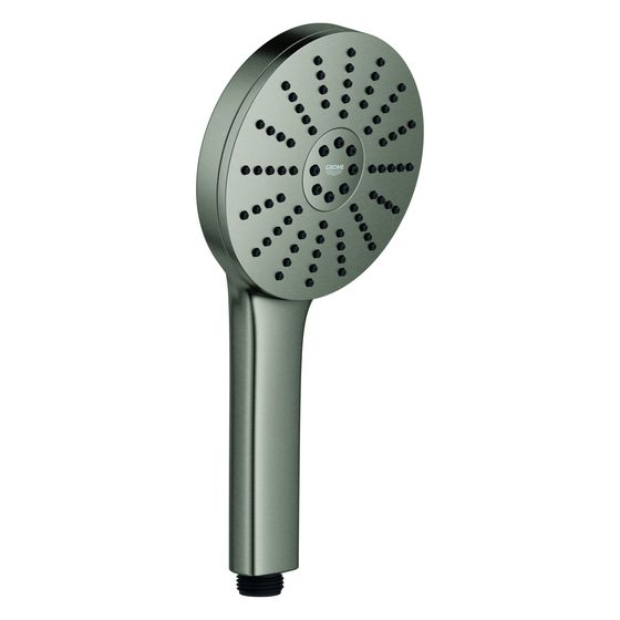 Grohe Euphoria 120 Handbrause, 3 Strahlarten, 120mm, 5,2l/min, mit SmartSwitch, SpeedClean, AquaBooster, Hard Graphite geb.