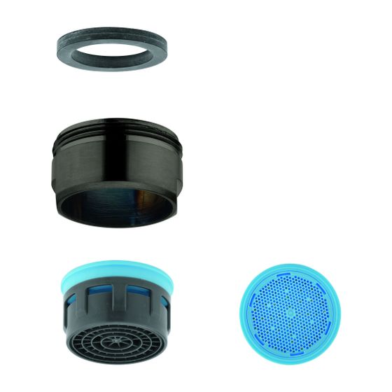 Grohe Mousseur Durchflussklasse A 15l/min M24x1, Hard Graphite gebürstet