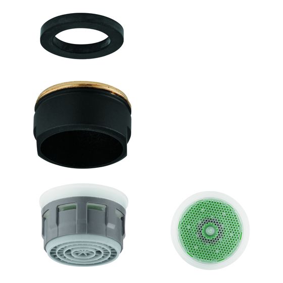 Grohe Mousseur Matt Black, Außengewinde, M24x1, Durchflussklasse D, 34,8-37,8l/min bei 3bar