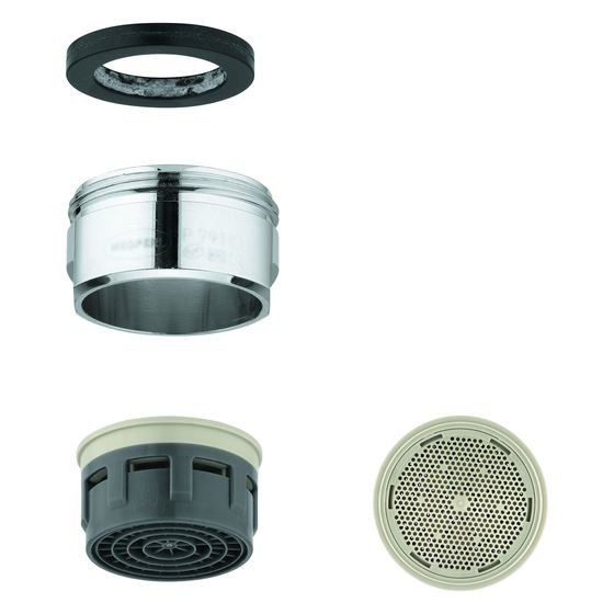 Grohe Mousseur-Strahlregler, Außengewinde M24x1, Durchflussklasse D, 34,8-37,8l/min bei 3 bar, Phantom Black, 13941KF0