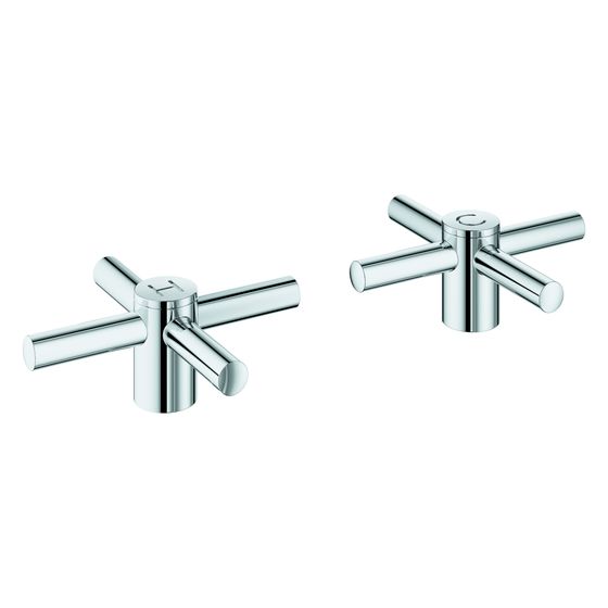 Grohe Atrio Kreuzgriffe, 1 Set mit H und C Markierung, 1 Set ohne Warm-Kalt-Markierung, Warm Sunset, 14215DA0