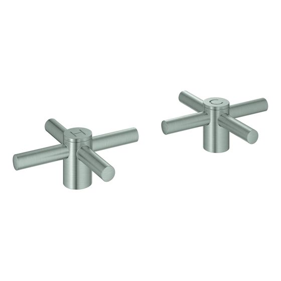 Grohe Atrio Kreuzgriffe Supersteel, 1 Paar, ein Set mit