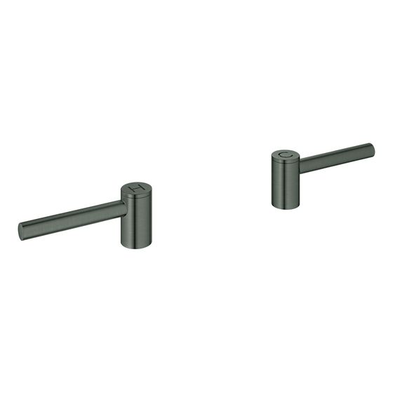 Grohe Atrio Hebelgriffe 1 Paar, Hard Graphite gebürstet, ein Set mit