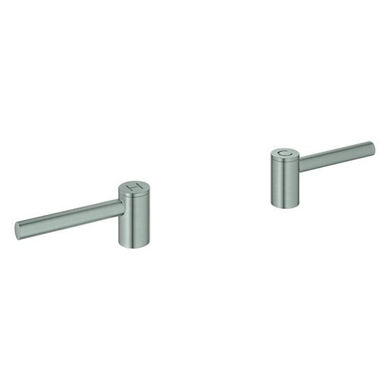 Grohe Atrio Kreuzgriffe, 1 Set mit H und C Markierung, 1 Set ohne Warm-Kalt-Markierung, Cool Sunrise, 14216GL0