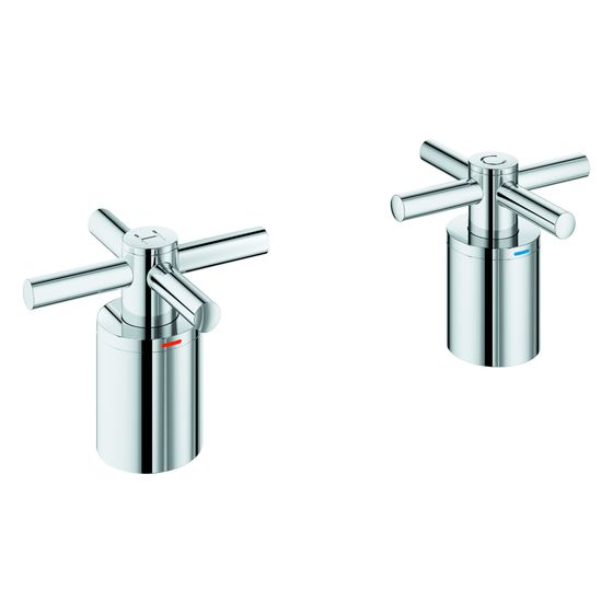 Grohe Atrio Kreuzgriffe, 1 Set mit H und C Markierung, 1 Set ohne Warm-Kalt-Markierung, Warm Sunset, 14217DA0