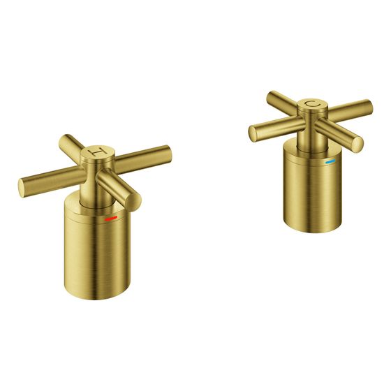Grohe Atrio Kreuzgriffe Cool Sunrise gebürstet, 1 Paar, ein Set mit