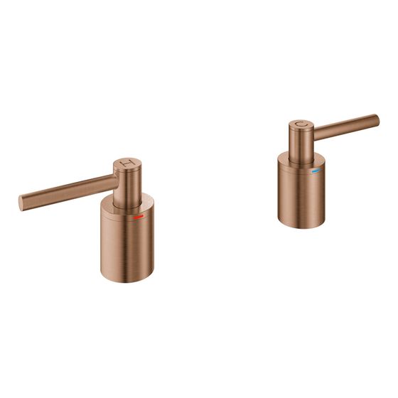 Grohe Atrio Hebelgriffe 1 Paar, Warm Sunset gebürstet, ein Set mit