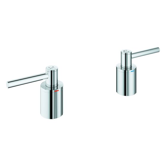 Grohe Atrio Hebelgriffe, 1x Set mit H und C Markierung, 1x Set ohne Warm-Kalt-Markierung, Cool Sunrise, 14218GL0