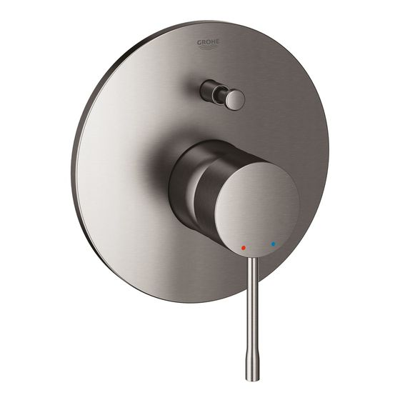 Grohe Essence Einhand-Wannenbatterie, Fertigmontageset für Rapido E, Hard Graphite gebürstet, 19285AL1