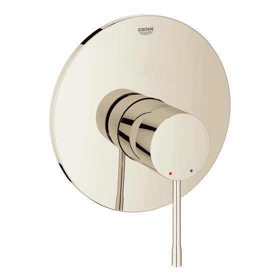 Grohe Essence Einhand-Brausebatterie, Fertigmontageset für Rapido E, Nickel poliert, 19286BE1
