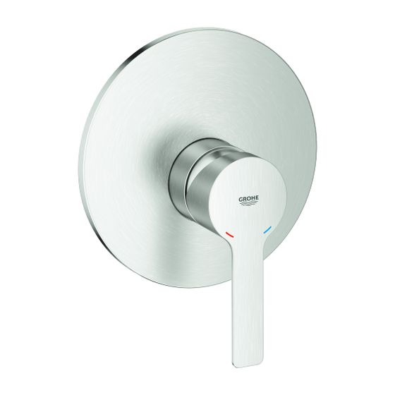 Grohe Lineare Einhand-Brausebatterie, Fertigmontageset, verdeckte Befestigung, Supersteel, 19296DC1