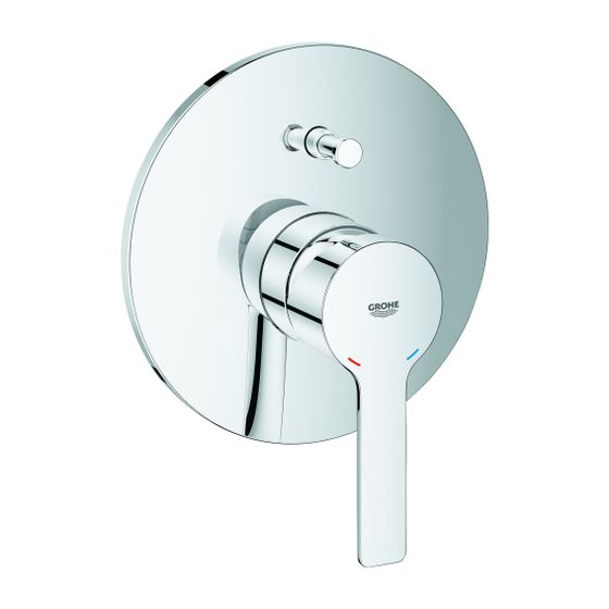 Grohe Lineare Einhand-Wannenbatterie, Fertigmontageset, verdeckte Befestigung, Chrom, 19297001